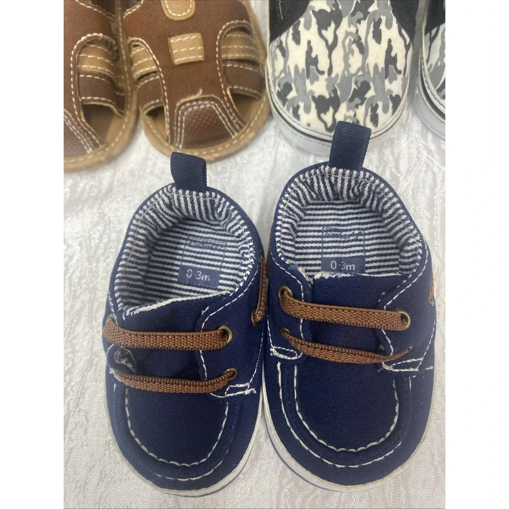 Infant‎ Baby Boy Shoes Lot Set Of  3 Size 3 Months